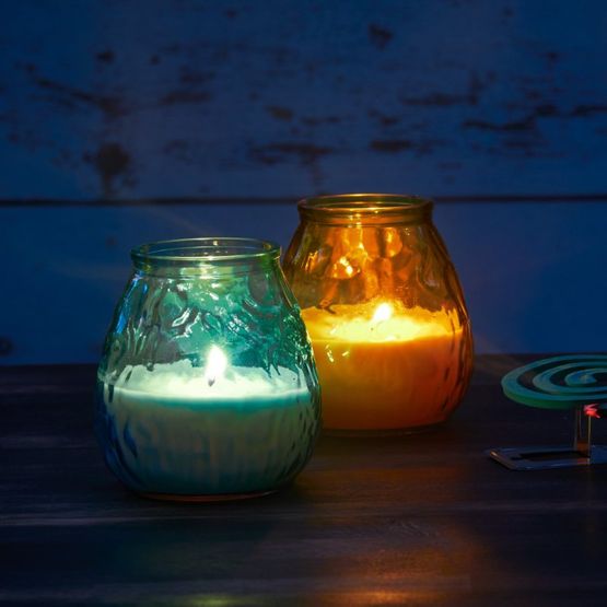 velas decorativas en cristal